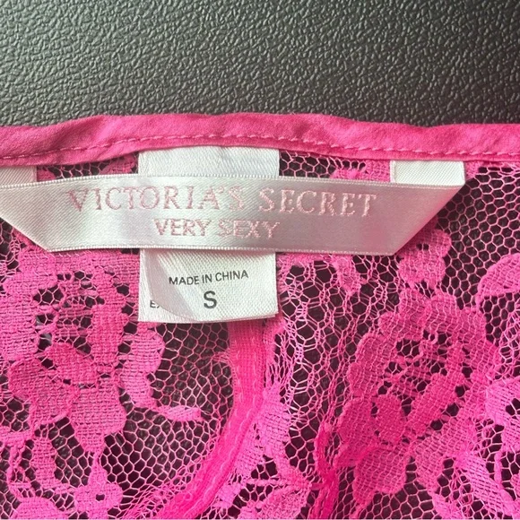 Womens Victoria’s Secret Very Sexy Pink Lace Babydoll Chemise Size Small - Picture 6 of 7